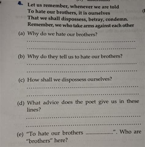 let us remember whenever we are told to hate our brothers